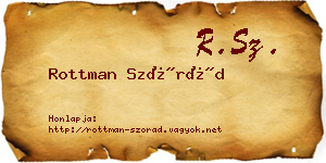 Rottman Szórád névjegykártya